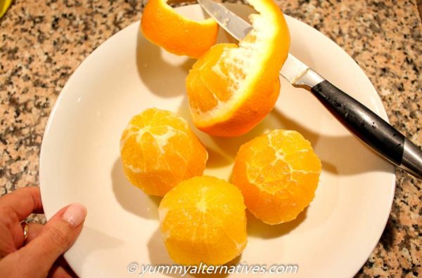 Brandied oranges