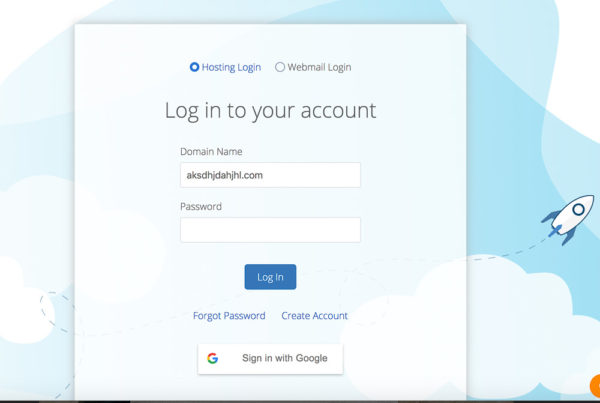 bluehost login page